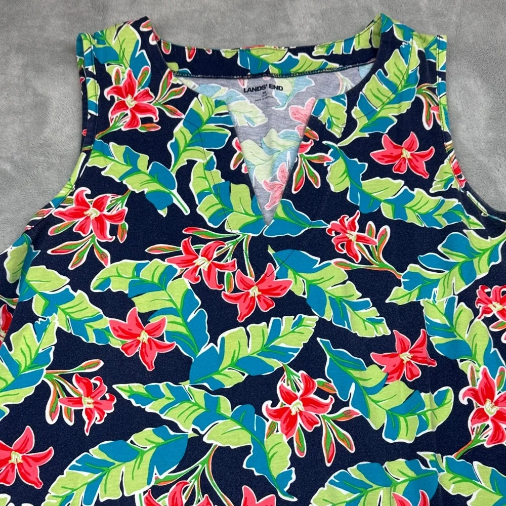 Lands' End Colorful Leaf Print Dress